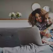 People - Couple Using Laptop